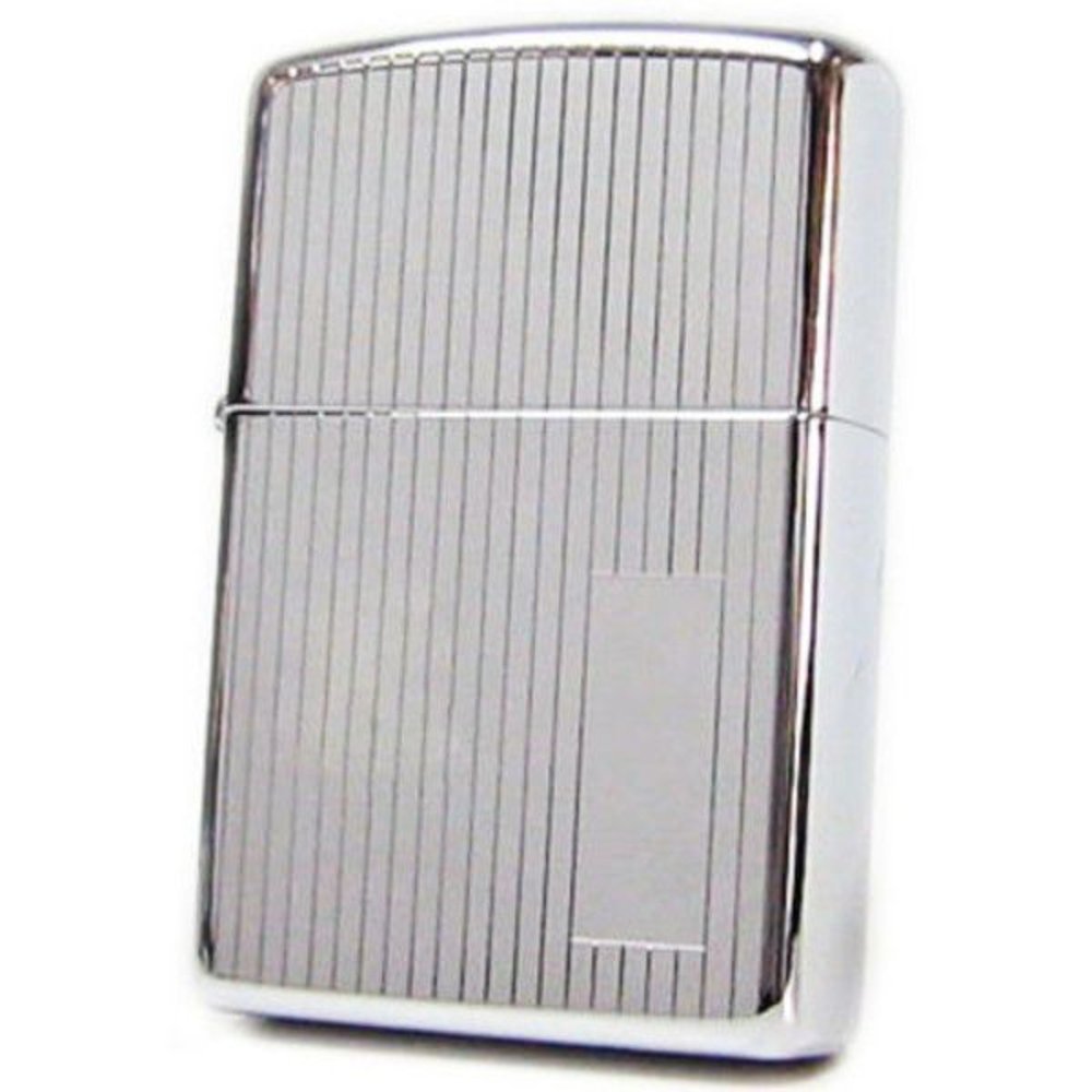 Zippo Engine Turned Lighter, High Polish Chrome #350