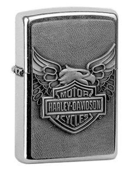 Zippo Iron Eagle Chrome Lighter, H-D Logo Emblem, Harley-Davidson #20230