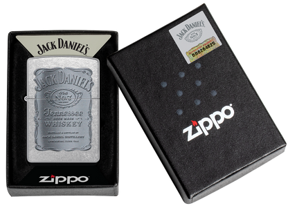 Zippo Jack Daniels Tennessee Whiskey, Street Chrome Lighter #48284