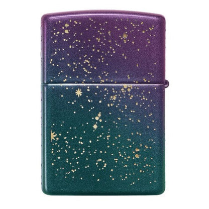 Zippo Starry Night Sky Design, Iridescent Finish, Windproof Lighter #49448