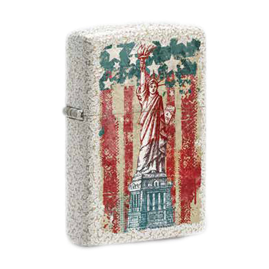 Zippo Statue of Liberty USA, Mercury Glass Finish Windproof Lighter #49782