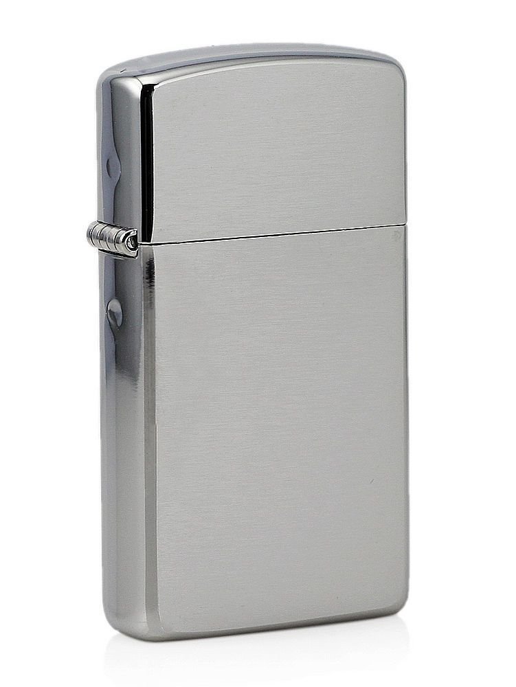 Zippo Brushed Chrome Finish Lighter, Slim, Windproof #1600