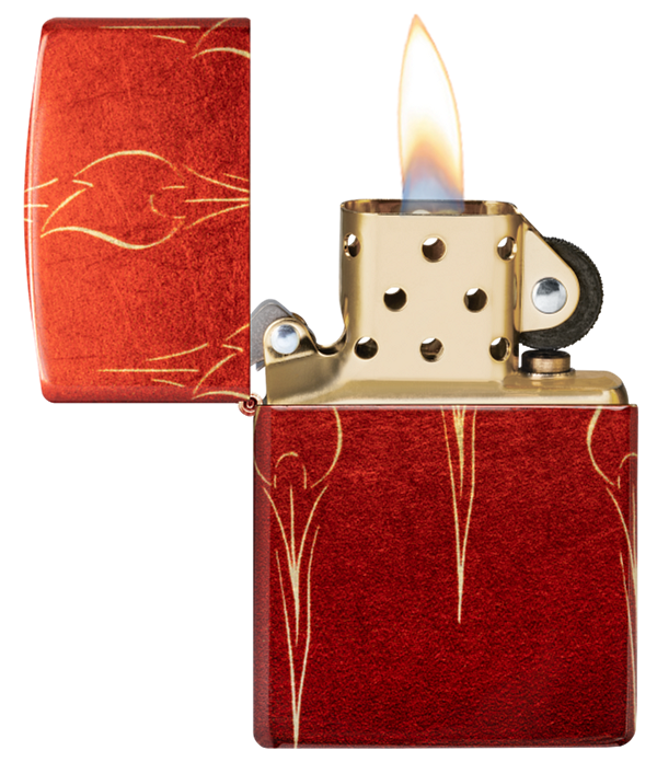 Zippo Logo 540 Fusion Tumbled Brass Lighter #48510