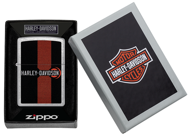 Zippo Harley Davidson Stripe Design, Street Chrome Lighter #48604