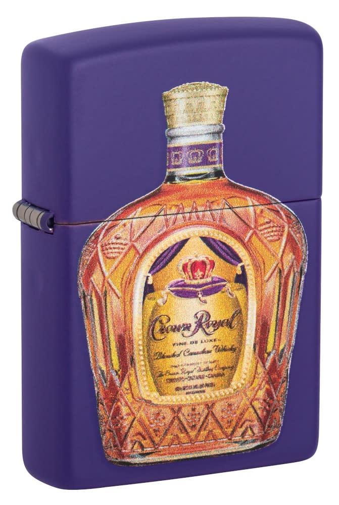 Zippo Crown Royal Purple Matte Lighter + Small Pouch Gift Set #49661