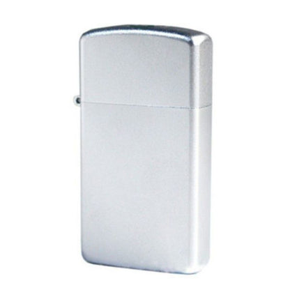 Zippo Slim Classic Satin Chrome Finish, Can Be Engraved, Genuine Lighter #1605