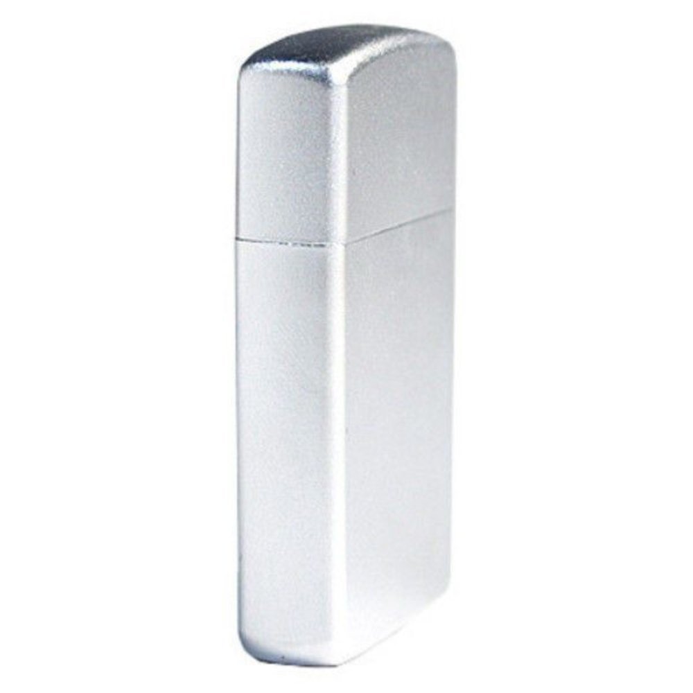 Zippo Slim Classic Satin Chrome Finish, Can Be Engraved, Genuine Lighter #1605