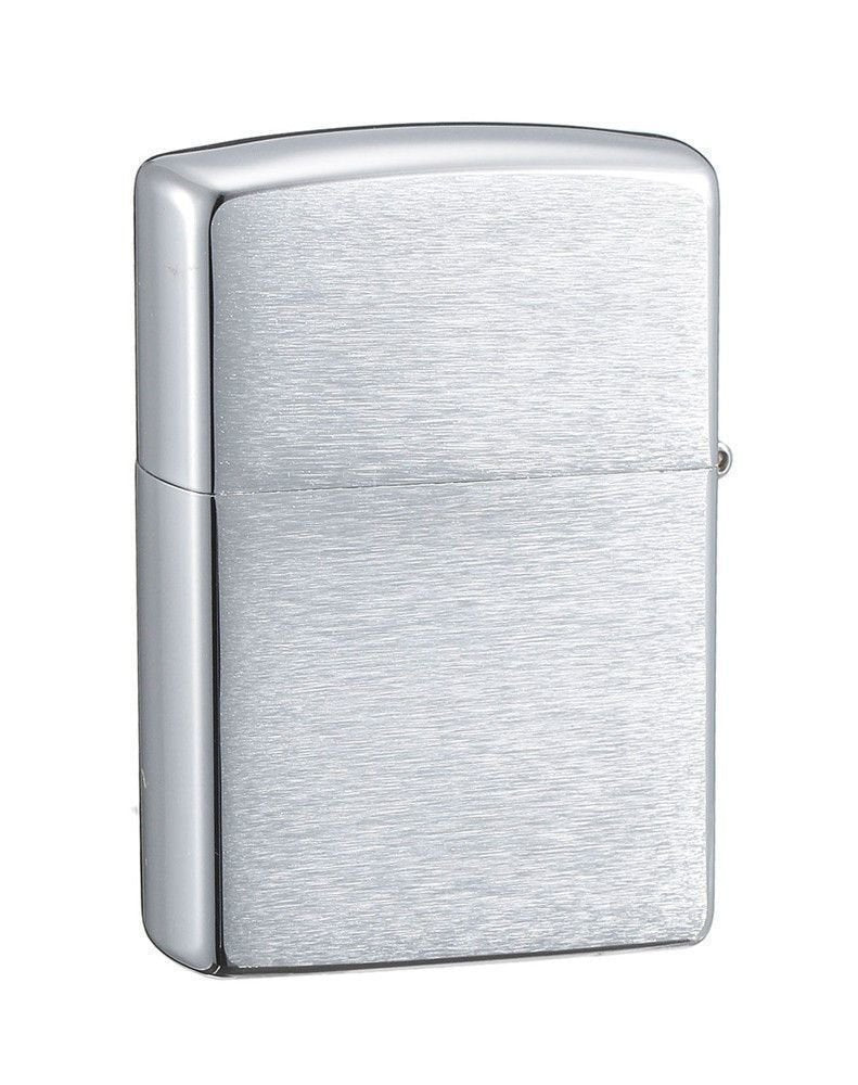 Zippo Brushed Chrome Base Model, Windproof Lighter #200