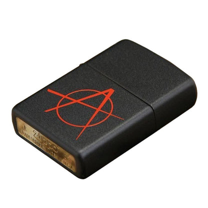 Zippo Anarchy Symbol Lighter, Black Matte, Windproof #20842