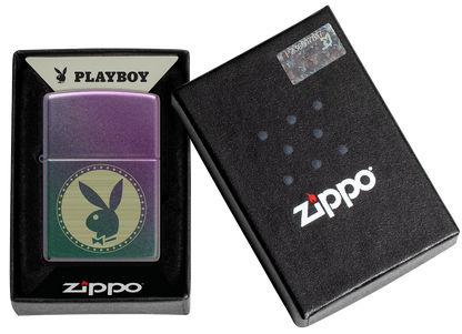 Zippo Playboy Logo Laser Engraved, Iridescent Finish Lighter #48380