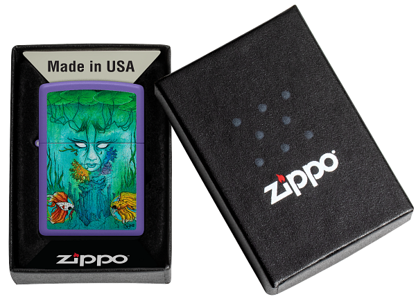 Zippo Sean Dietrich Brackish Underwater Design, Purple Matte Lighter #48630