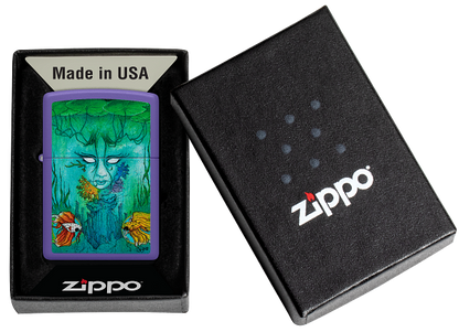 Zippo Sean Dietrich Brackish Underwater Design, Purple Matte Lighter #48630