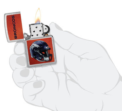 Zippo NFL Denver Broncos Football Team, Street Chrome Lighter #48427