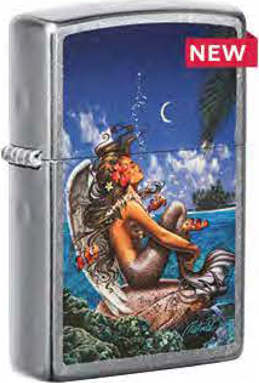 Zippo Rick Rietveld Angel Dreaming, Street Chrome Windproof Lighter #49688