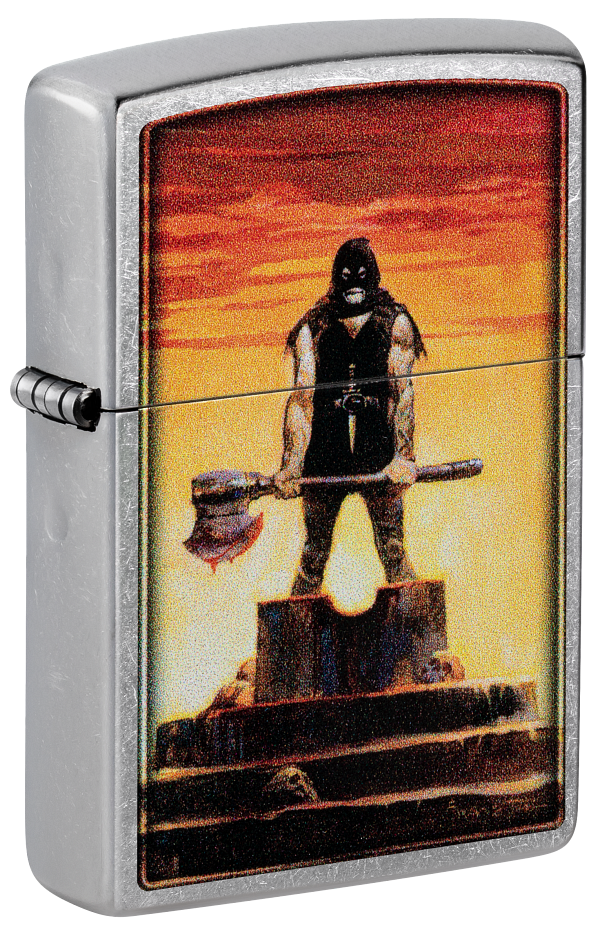 Zippo Frank Frazetta The Executioner Design, Street Chrome Lighter #48556