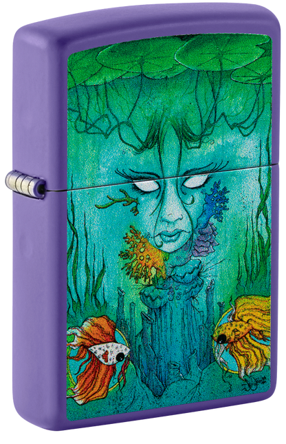 Zippo Sean Dietrich Brackish Underwater Design, Purple Matte Lighter #48630