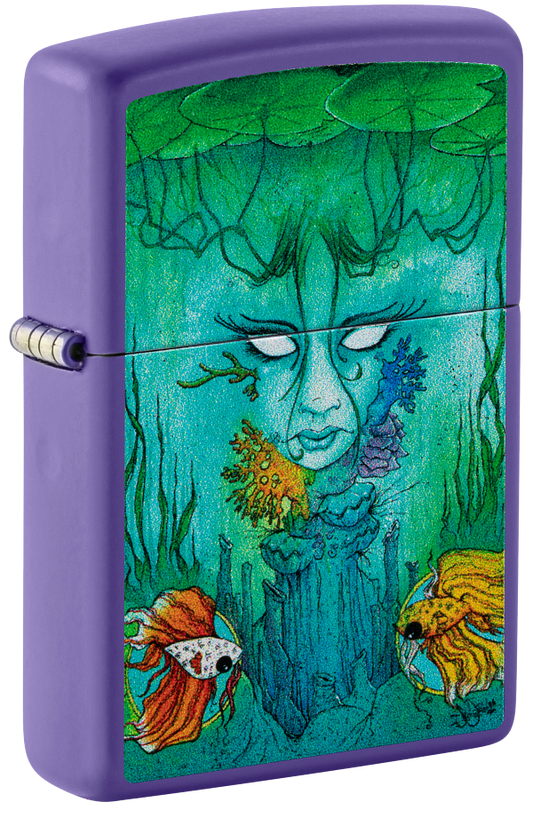 Zippo Sean Dietrich Brackish Underwater Design, Purple Matte Lighter #48630