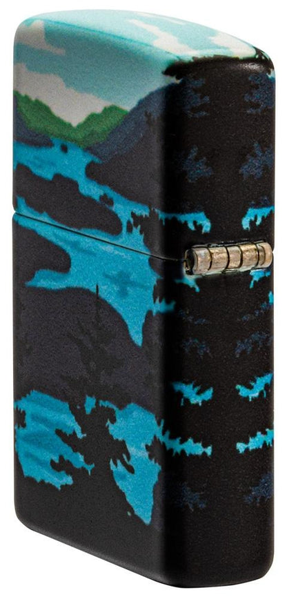 Zippo Deer Landscape 540° Design, Colorful Windproof Lighter #49483