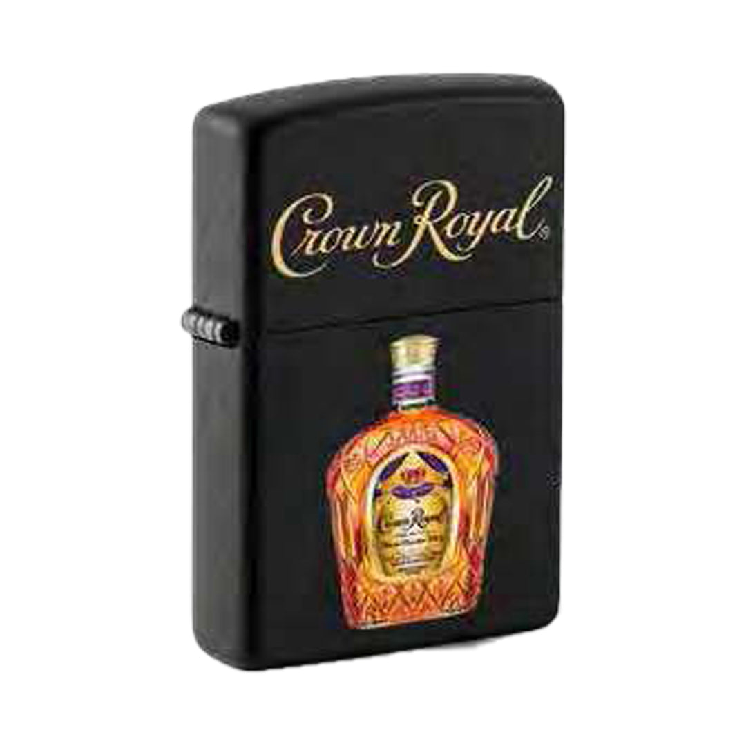 Zippo Crown Royal Bottle Design, Black Matte Finish Windproof Lighter #49820