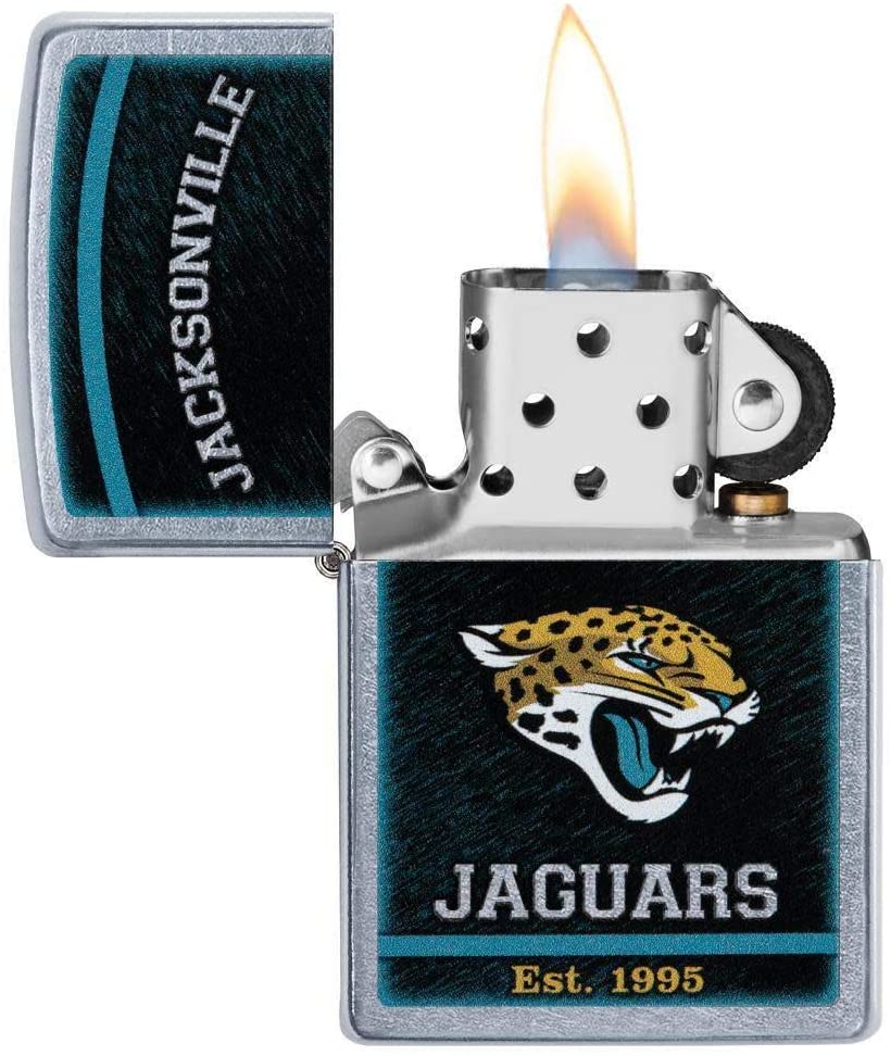 Zippo NFL Jacksonville Jaguars, Street Chrome Finish, Windproof Lighter #29946