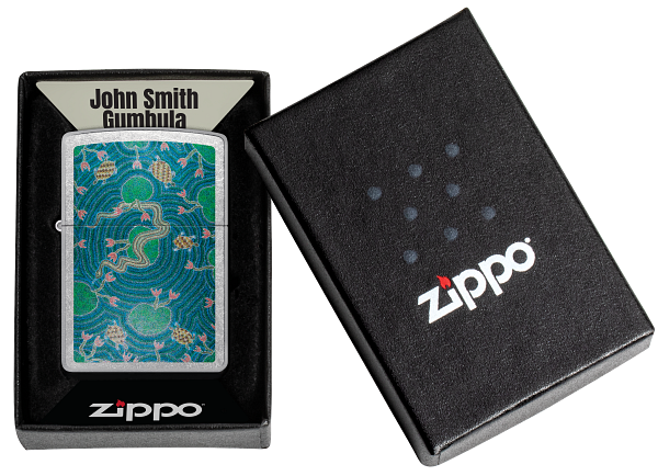 Zippo John Smith Gumbula Turtles Design, Street Chrome Lighter #48626