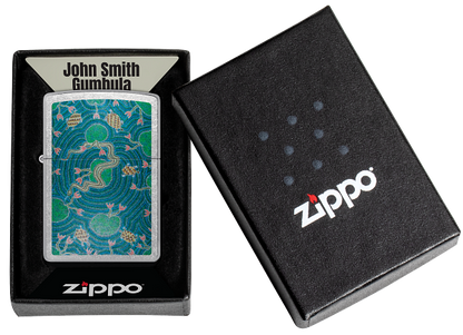 Zippo John Smith Gumbula Turtles Design, Street Chrome Lighter #48626