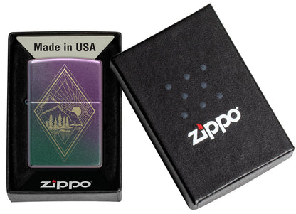 Zippo Outdoors Mountain Range, Iridescent Lighter #48382