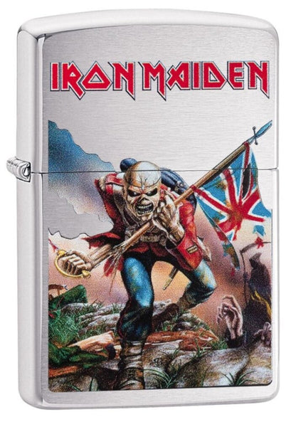 Zippo Iron Maiden, The Trooper, Eddie Lighter, Brushed Chrome, Windproof #29432