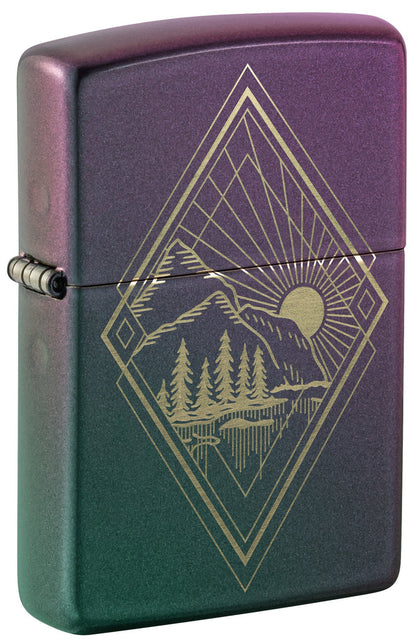 Zippo Outdoors Mountain Range, Iridescent Lighter #48382