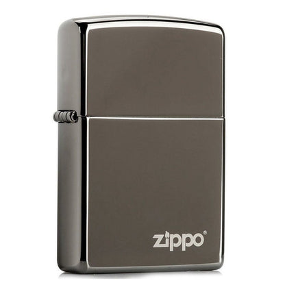 Zippo Black Ice Lighter, with Logo, High Polish #150ZL