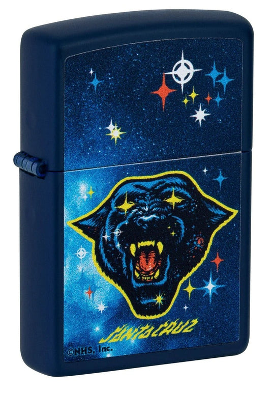 Zippo Santa Cruz Skateboards Panther, Navy Matte Finish Lighter #49613