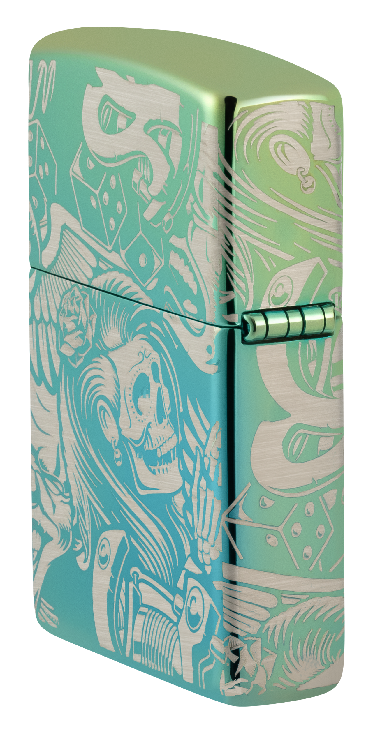 Zippo 540 Creative Tattoo Design, High Polish Teal Lighter #48410