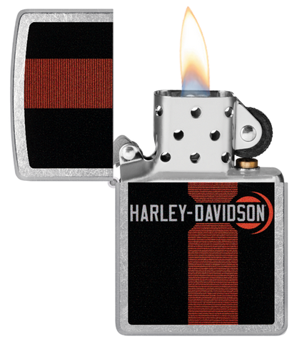 Zippo Harley Davidson Stripe Design, Street Chrome Lighter #48604