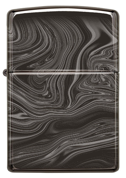 Zippo Marble Pattern 360° Design, High Polish Black Finish Lighter #49812