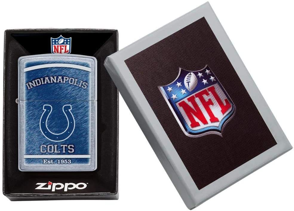 Zippo NFL Indianapolis Colts, Street Chrome Finish, Windproof Ligher #29945