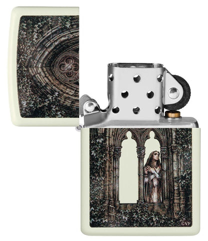 Zippo Victoria Frances Holy Woman Glow-In-The-Dark Windproof Lighter #49836