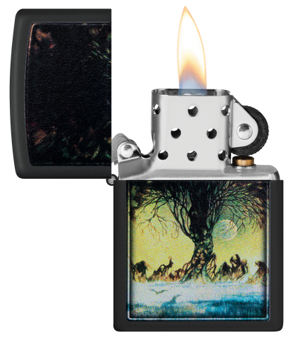 Zippo Frank Frazetta Swamp Design, Black Matte Lighter #48376