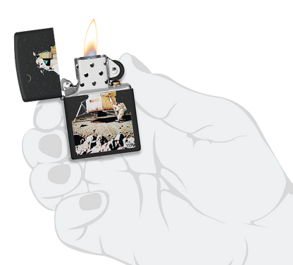 Zippo Norman Rockwell Mans First Step on the Moon Lighter #48699