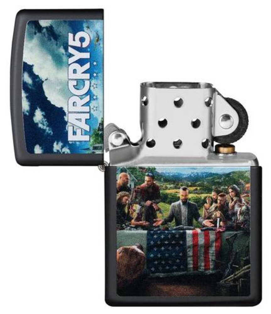 Zippo Far Cry 5 Gaming, Black Matte Finish, Genuine Windproof Lighter #49244