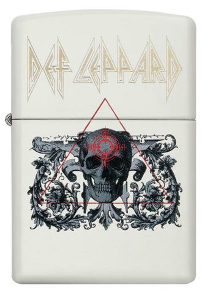 Zippo Def Leppard Music, Matte White Finish, Genuine Windproof Lighter #49237