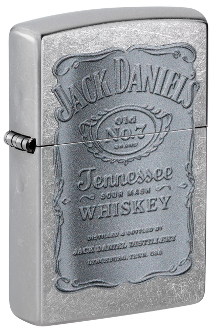 Zippo Jack Daniels Tennessee Whiskey, Street Chrome Lighter #48284