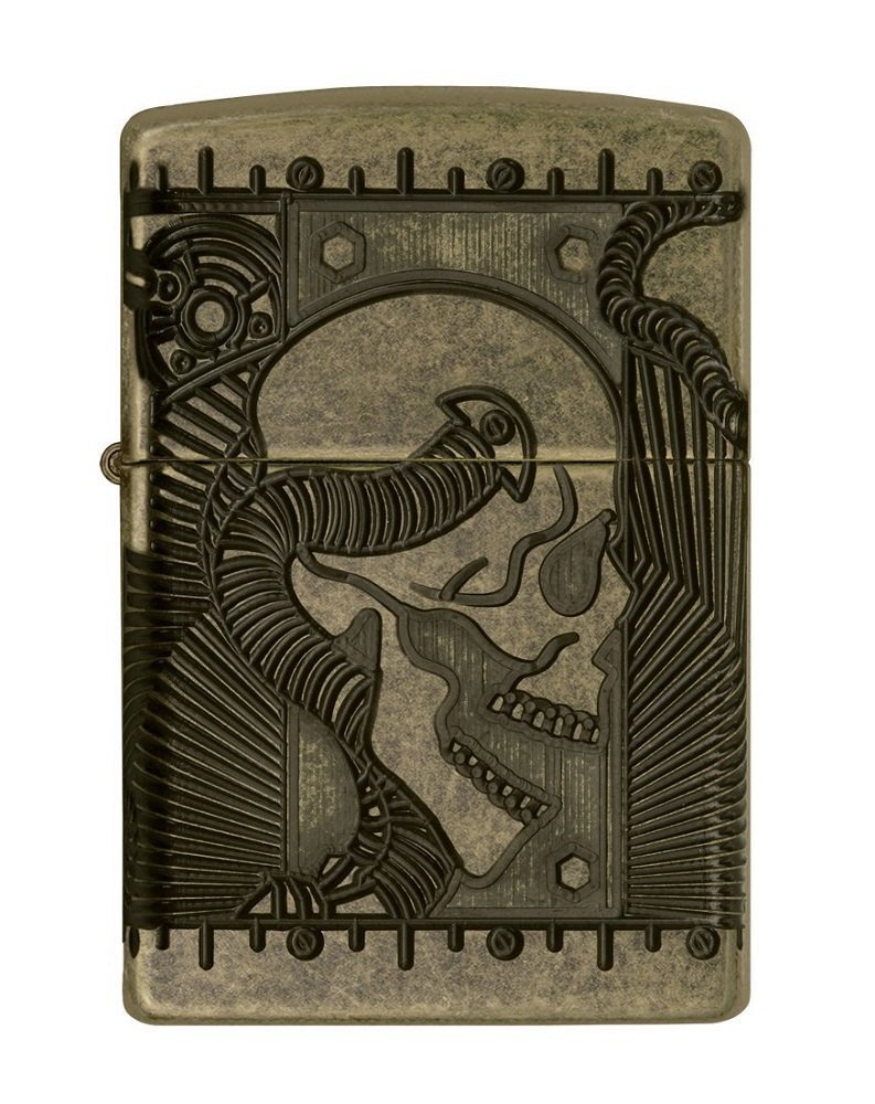 Zippo Armor Steampunk Pocket Lighter, Antique Brass #29268