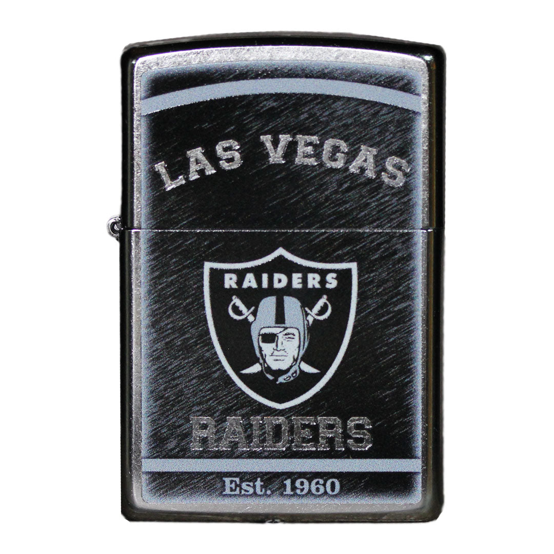 Zippo NFL Oakland Raiders Street Chrome Finish, Genuine Windproof Lighter #29956