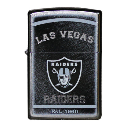 Zippo NFL Oakland Raiders Street Chrome Finish, Genuine Windproof Lighter #29956