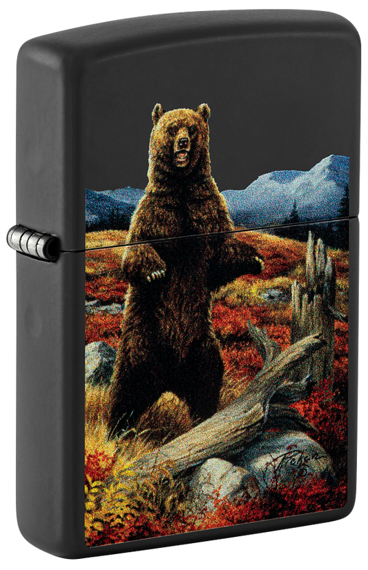 Zippo Linda Picken Bear Design, Black Matte Lighter #48597