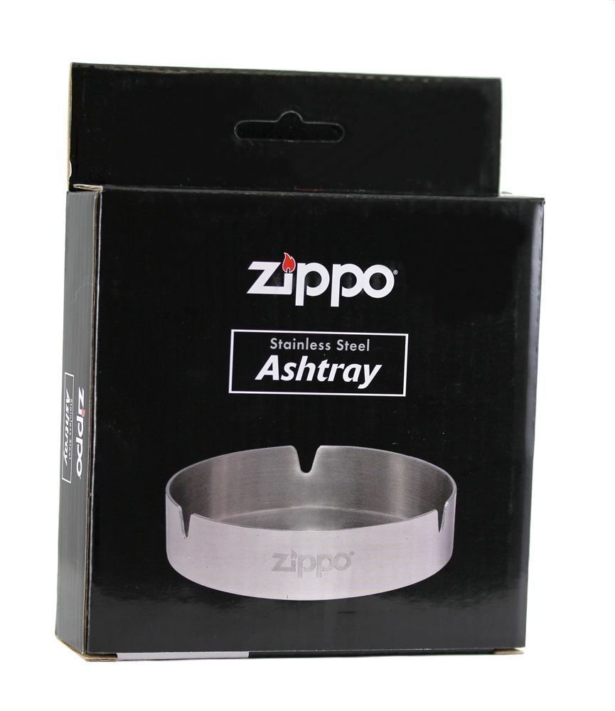 Zippo Stainless Steel Cigarette Ashtray w/ Logo #121512