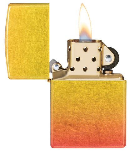 Zippo Sunset 540 Fusion Tumbled Brass Lighter #48512