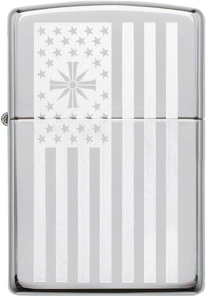 Zippo Far Cry 5 Flag Gaming High Polish Chrome Genuine Windproof Lighter #49245