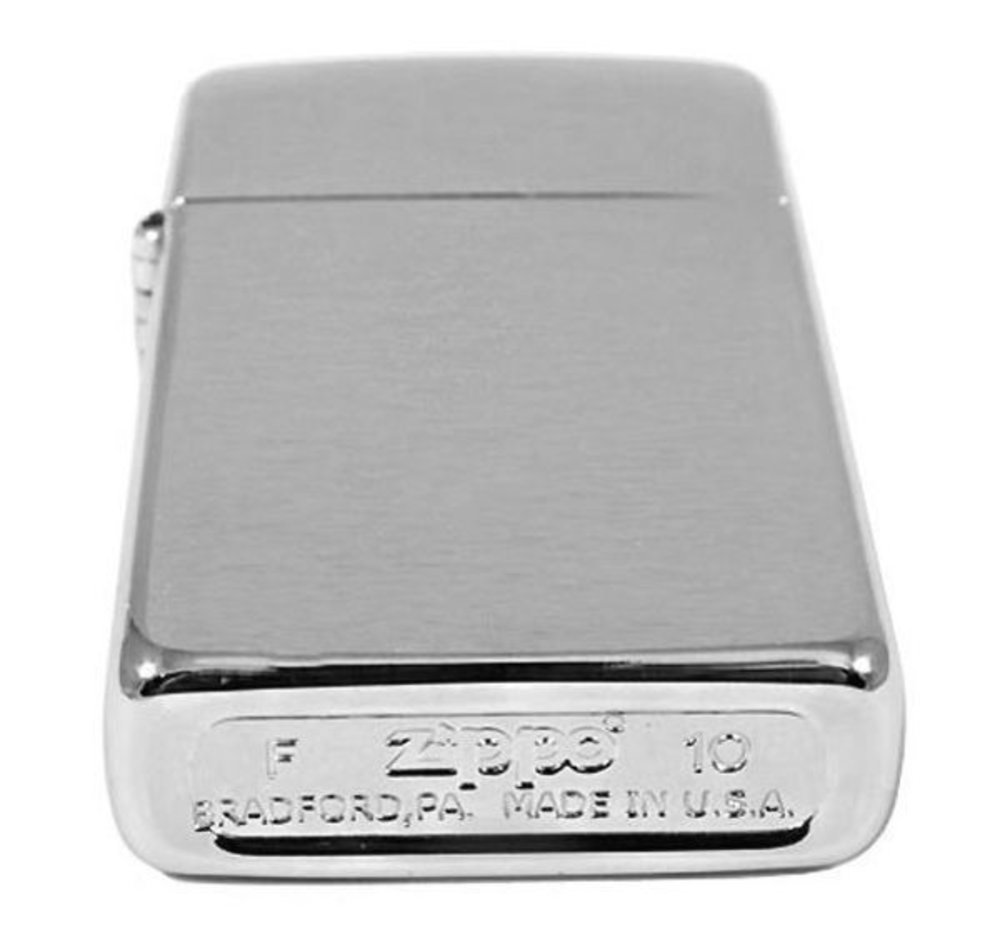 Zippo Brushed Chrome Finish Lighter, Slim, Windproof #1600