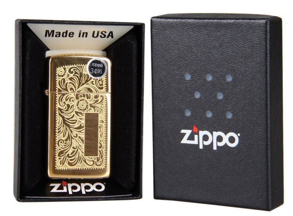 Zippo High Polish Brass Venetian Lighter #1652B